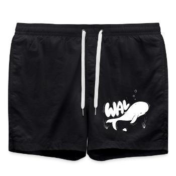 Wal - Badeshorts - Schwarz - Vorne - AI Model Male 185 light (185cm)