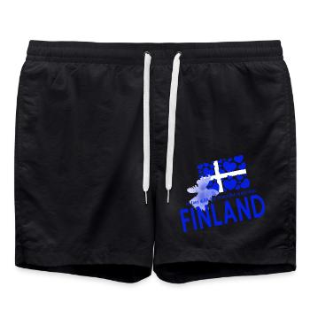 Finnland Finland - Badeshorts - Schwarz - Vorne - AI Model Male 185 light (185cm)