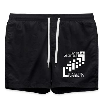 Architect - Badeshorts - Schwarz - Vorne - AI Model Male 185 light (185cm)