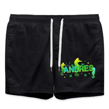 Andres - Badeshorts - Schwarz - Vorne - AI Model Male 185 light (185cm)