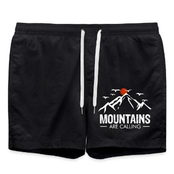 Climbing mountaineering mountaineering sport climbing - Swim Trunks - black - Front - AI Model Male 185 light (185cm)