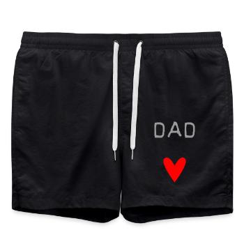 VATERTAG. - GUTE PARTY, DAD. - DAD. Frohe Party - Badeshorts - Schwarz - Vorne - AI Model Male 185 light (185cm)