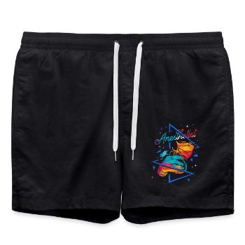 Umsichtiger Anästhesist Operationssaal - Badeshorts - Schwarz - Vorne - AI Model Male 185 light (185cm)