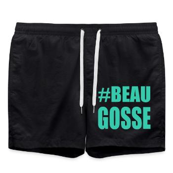 - GUTAUSSEHEND. - DAD. - HUMOR. MANN. MANN, MANN. Party - Badeshorts - Schwarz - Vorne - AI Model Male 185 light (185cm)