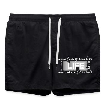 life family moments - Badeshorts - Schwarz - Vorne - AI Model Male 185 light (185cm)