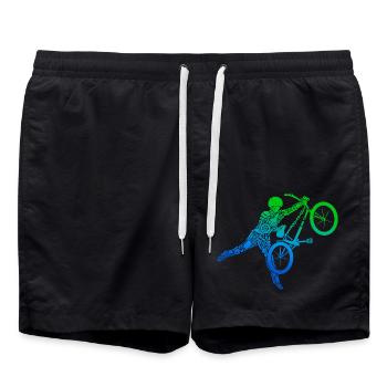 BMX Stunts Bike Tricks Kinder Fahrrad BMX Jungen - Badeshorts - Schwarz - Vorne - AI Model Male 185 light (185cm)