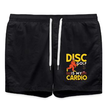 Scheibengolf ist mein Kardiotraining Freizeit-Werf - Badeshorts - Schwarz - Vorne - AI Model Male 185 light (185cm)