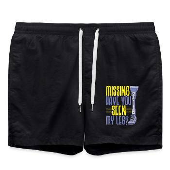 Vermisst Haben Sie mein Bein gesehen Amputierter A - Badeshorts - Schwarz - Vorne - AI Model Male 185 light (185cm)