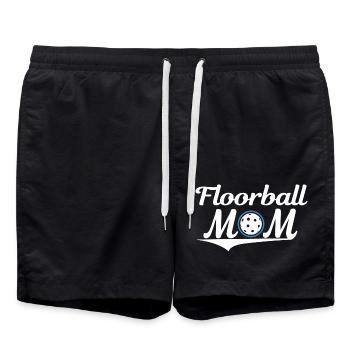 Floorball Mom Unihockey Floor Ball - Badeshorts - Schwarz - Vorne - AI Model Male 185 light (185cm)