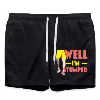 Ich bin ratlos Amputierte Amputierte Chirurgie - Badeshorts - Schwarz - Vorne - AI Model Male 185 light (185cm)