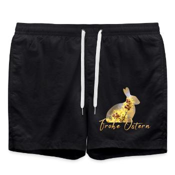 Frohe Ostern - Badeshorts - Schwarz - Vorne - AI Model Male 185 light (185cm)
