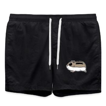 Hamster mignon - Short de bain - noir - Devant - AI Model Male 185 light (185cm)