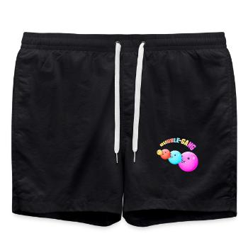 Kaugummiblasen Comic Figuren Bubble Gum - Badeshorts - Schwarz - Vorne - AI Model Male 185 light (185cm)