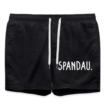 Spandau Berlin Bezirk - Badeshorts - Schwarz - Vorne - AI Model Male 185 light (185cm)
