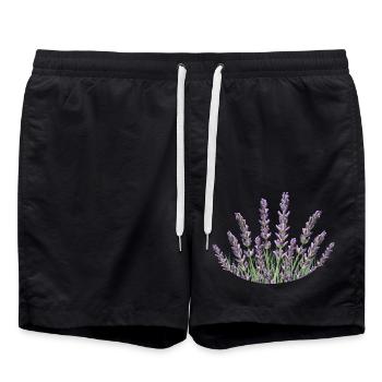 Lavendelhalme Lavendel - Badeshorts - Schwarz - Vorne - AI Model Male 185 light (185cm)