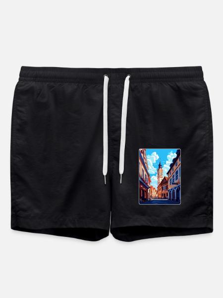 Weimar Deutschland Vintage Reiseplakat Souvenir WPA - Badeshorts - Schwarz