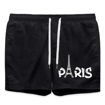PARIS - Badeshorts - Schwarz - Vorne - AI Model Male 185 light (185cm)