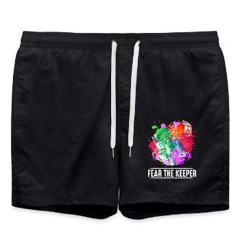 Eishockey - Badeshorts - Schwarz - Vorne - AI Model Male 185 light (185cm)