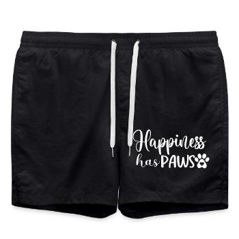 DogHappiness has paws - Badeshorts - Schwarz - Vorne - AI Model Male 185 light (185cm)