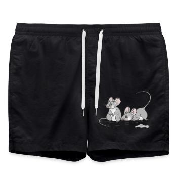Cadeau souris - idée pour votre jolie souris - Short de bain - noir - Devant - AI Model Male 185 light (185cm)