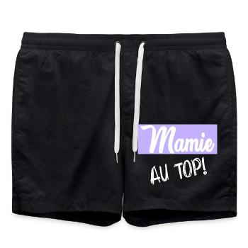 OMA. MUTTERTAG - Badeshorts - Schwarz - Vorne - AI Model Male 185 light (185cm)