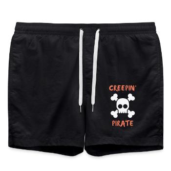 Creepin Pirate - Badeshorts - Schwarz - Vorne - AI Model Male 185 light (185cm)