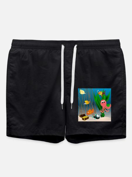 Marine life - Swim Trunks - black