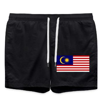 Malaysien - Badeshorts - Schwarz - Vorne - AI Model Male 185 light (185cm)