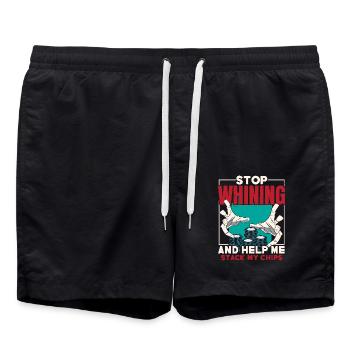 Hör auf zu jammern und hilf mir, meine Chips zu st - Badeshorts - Schwarz - Vorne - AI Model Male 185 light (185cm)