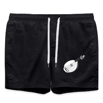 Schwungvolle Bandura Volksmusik - Badeshorts - Schwarz - Vorne - AI Model Male 185 light (185cm)