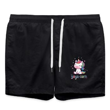 Yoga-corn - Swim Trunks - black - Front - AI Model Male 185 light (185cm)