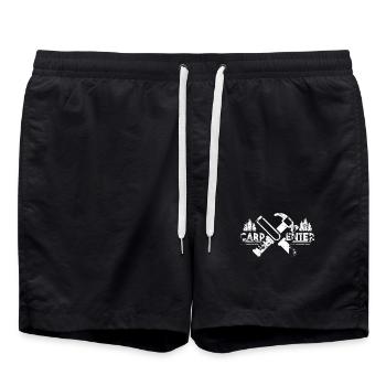 Carpenter Tischler Zimmerer - Badeshorts - Schwarz - Vorne - AI Model Male 185 light (185cm)