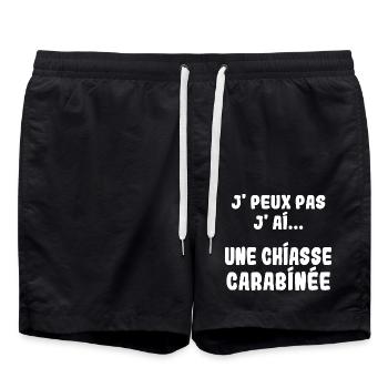 J'peux pas j'ai une Chiasse carabinée - Short de bain - noir - Devant - AI Model Male 185 light (185cm)