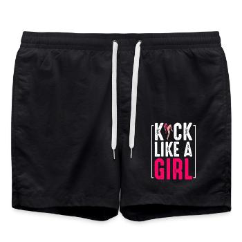 Kickboxing - Swim Trunks - black - Front - AI Model Male 185 light (185cm)