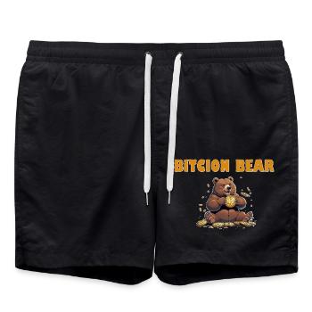 Bitcoin Bear - Short de bain - noir - Devant - AI Model Male 185 light (185cm)