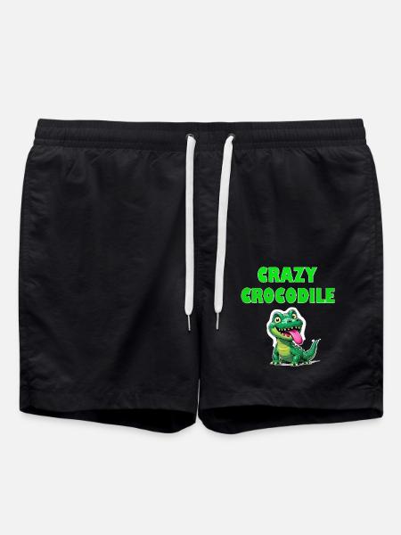 Crazy Crocodile - Badeshorts - Schwarz