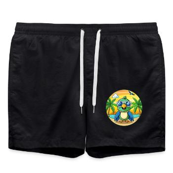 Parrot Funny Cartoon Summer Beach Sunglasses - Swim Trunks - black - Front - AI Model Male 185 light (185cm)
