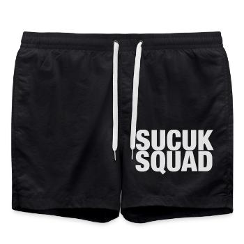 Sucuk Squad T-shirt funny saying - Swim Trunks - black - Front - AI Model Male 185 light (185cm)