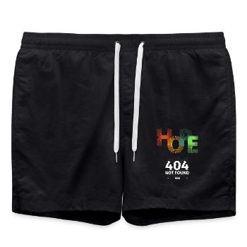 Hope not found 404 - Badeshorts - Schwarz - Vorne - AI Model Male 185 light (185cm)