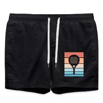 Padelspieler Padelschläger Padeltennis Padel - Badeshorts - Schwarz - Vorne - AI Model Male 185 light (185cm)