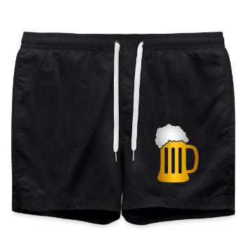 Golden Beer Mug Silhouette - Swim Trunks - black - Front - AI Model Male 185 light (185cm)