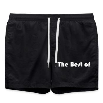 VATERTAG. ALLES GUTE ZUM GEBURTSTAG, PAPA. PAPA. ALLES GUTE ZUM GEBURTSTAG. - Badeshorts - Schwarz - Vorne - AI Model Male 185 light (185cm)