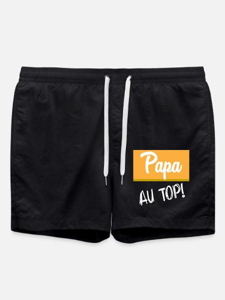 PAPA. FÊTE DES PÈRES. BONNE FÊTE PAPA. BONNE FÊTE. - Short de bain - noir