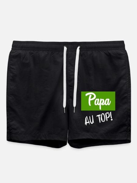BONNE FÊTE PAPA. PAPA. FÊTE DES PÈRES. PÈRE - Short de bain - noir