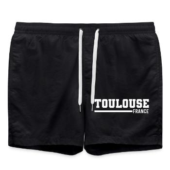 Toulouse | France - Short de bain - noir - Devant - AI Model Male 185 light (185cm)