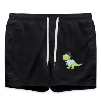 Dino Pirate Pirate Costume Halloween Carnival Boys - Swim Trunks - black - Front - AI Model Male 185 light (185cm)