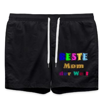 Beste Mutter der Welt - Badeshorts - Schwarz - Vorne - AI Model Male 185 light (185cm)
