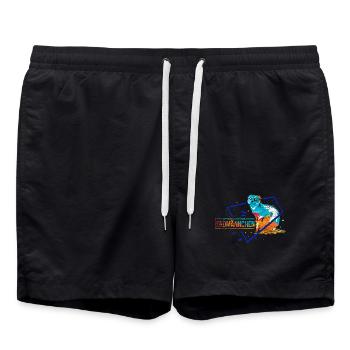 Wuseliges Erdmännchen Savannenbewohner - Badeshorts - Schwarz - Vorne - AI Model Male 185 light (185cm)