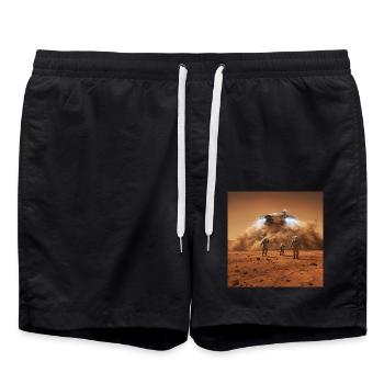Wild Wild Space - Badeshorts - Schwarz - Vorne - AI Model Male 185 light (185cm)