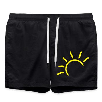 Pflegedienst-Sonne - Badeshorts - Schwarz - Vorne - AI Model Male 185 light (185cm)